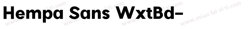 Hempa Sans WxtBd字体转换